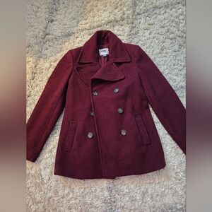 Old Navy Burgundy Peacoat